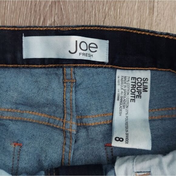 Joe Fresh Slim Women's Dark Blue Jeans Size 8 - Picture 3 of 7